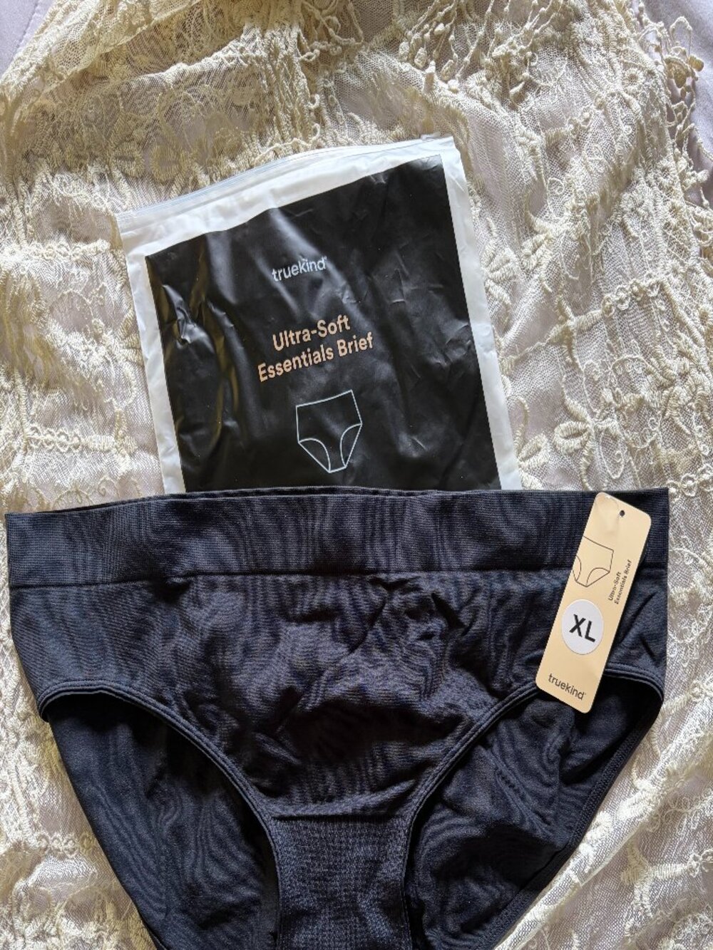 Truekind Ultra Soft Essentials Panty Brief. Black, XL ( 14-16) NWT